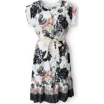 Dámské šaty Šaty KVĚT s volánem 24183 barva: černá