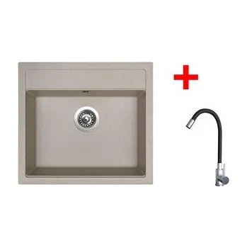 Sinks SOLO 560 Avena + Elasta nerez/černá