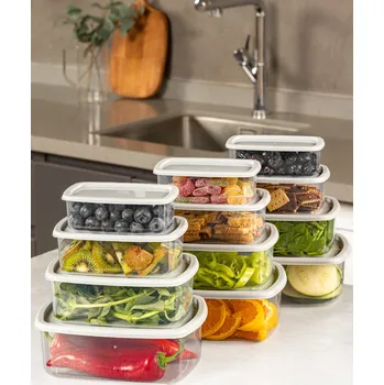 Dóza na potraviny ASIR Sada úložných boxů 12 kusů SYBOX šedá