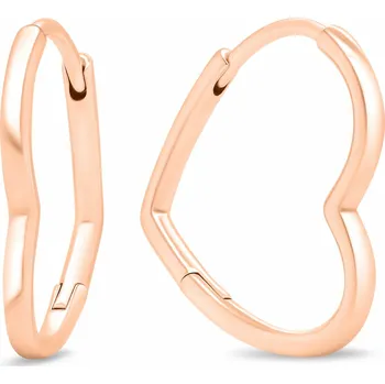 Náušnice Brilio Silver Romantické pozlacené náušnice ve tvaru srdcí EA391R + 2 měsíce na vrácení zboží