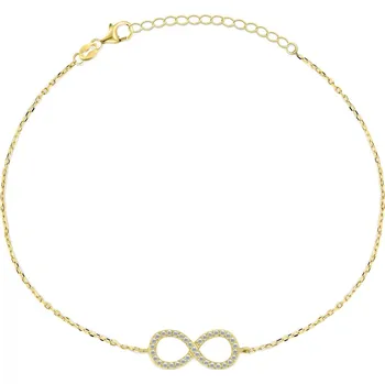 Náramek Brilio Silver Slušivý pozlacený náramek nekonečno BRC64Y + 2 měsíce na vrácení zboží
