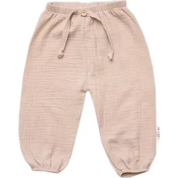 Kojenecký body Mušelínové kalhoty Boy, Hand Made, béžové 68 (3-6m)