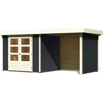 Zahradní domek Dřevěný zahradní domek ASKOLA 3 s přístavkem 240 Lanitplast