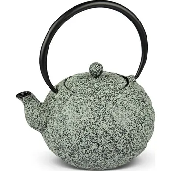 Konvice na čaj Čajová zahrada Japonská litinová konvice Kiyoko zeleno-mramorová 1000ml s podložkou