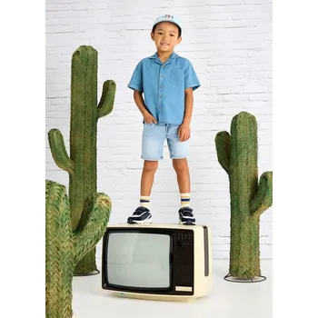 Chlapecké kraťasy Kraťasy chlapecké Mayoral denim 3218 - vel. 128 (dvě barvy) - 128, bleached