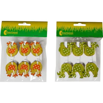 Velikonoční dekorace H+H Kolíček x6 s kuřátky, v. 4,5cm 380802-2M Nové zboží