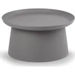 Plastový kávový stolek FUNGO, průměr 70 cm, šedý 102125635
