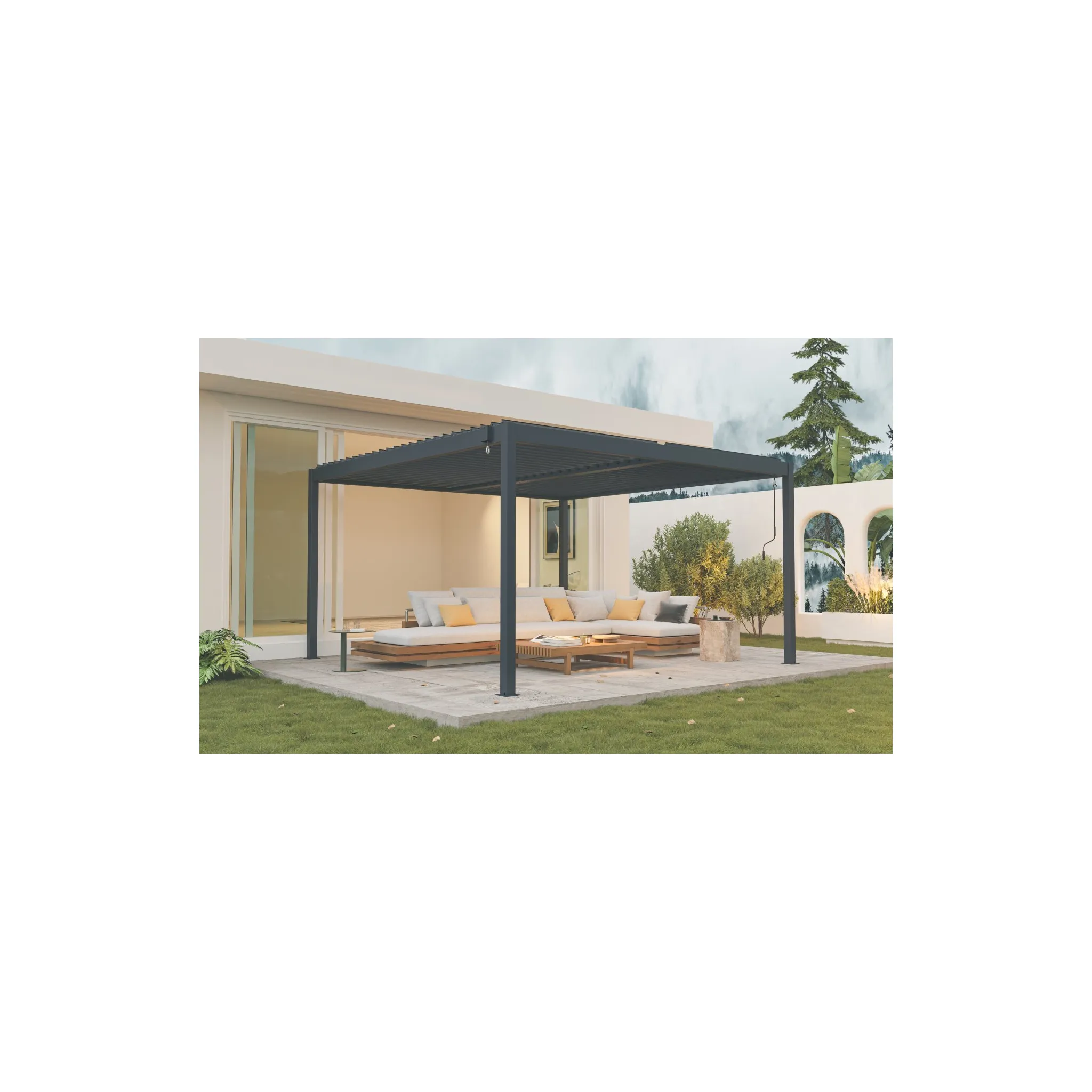 Fotografie 5 - Pergola BestBerg BBP-16G šedá