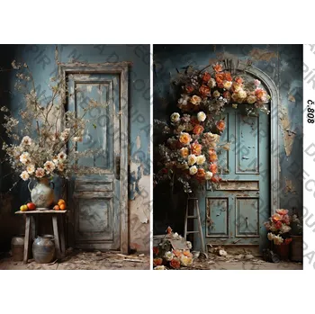 Výtvarný papír Rýžový a soft papír na decoupage - Zápraží - KB0808 Materiál: Rýžový papír, Rozměr: A4