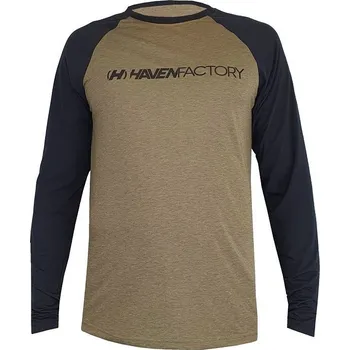 cyklistický dres dres dlouhý pánský HAVEN FACTORY trail černo/khaki XL