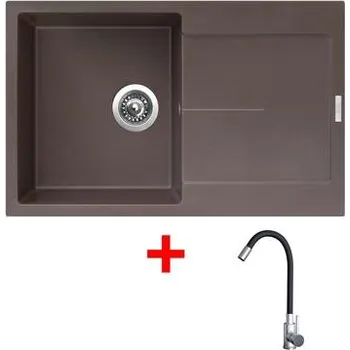 Nerezový dřez Sinks ULTIMA 790 Marone + Elasta nerez/černá