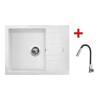 Kuchyňský dřez Sinks PERFECTO 650 Milk + ELASTA S nerez/černá