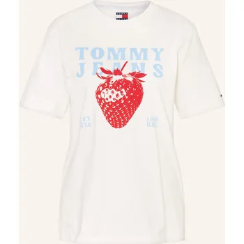 Dámské tričko Tommy Jeans Dámské Tričko, režná / červená / tmavě modrá, 34