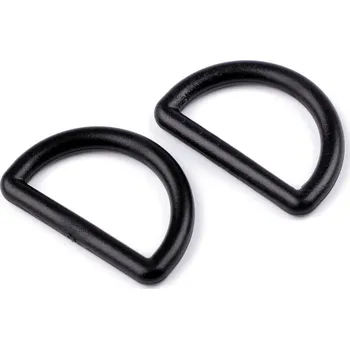 Plastový polokroužek šíře 32 mm, malé, černá