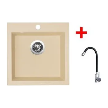 Sinks VIVA 455 Sahara + Elasta nerez/černá