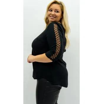 Dámská halenka Halenka elegantní Barva: Černá, Velikost: 2XL
