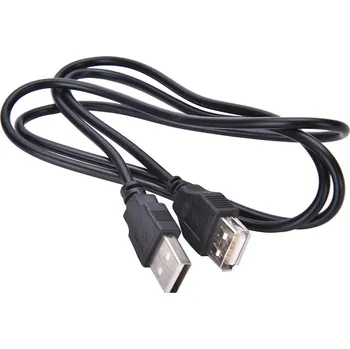 Datový kabel Prodlužovací kabel USB 2.0, černý, 1 metr