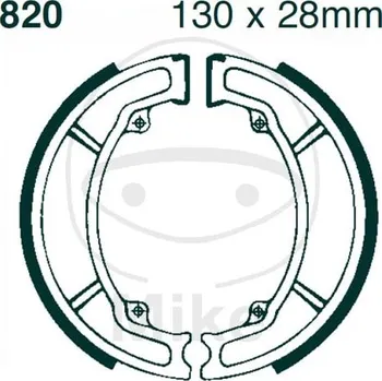 Brzda pro motocykl Sada brzdových čelistí EBC 820 neobsahuje pružiny SYM Orbit 125 2008-2009