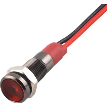 Bodové svítidlo LED kontrolka kovová, pro průměr otvoru 6mm, černá Červená 3-6 V DC