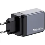 VERBATIM GaN adapt.2xUSB-C 65W/USB-A 3.0
