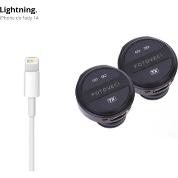 Mikrofon Bezdrátové Klopové Mikrofony se Zabudovaným AI Potlačením Šumu Okamžitá Odezva s Nabíjecím Boxem Výběr Variant 2x mikrofon + přijímač Lightning