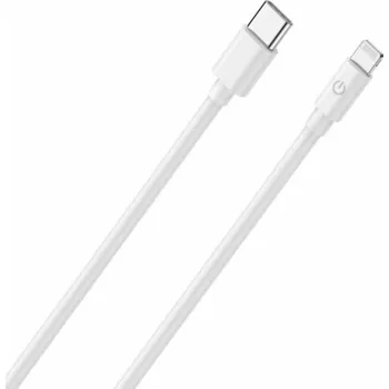 Datový kabel Realpower Kabel USB-C - Lightning 2m bílý (385242)