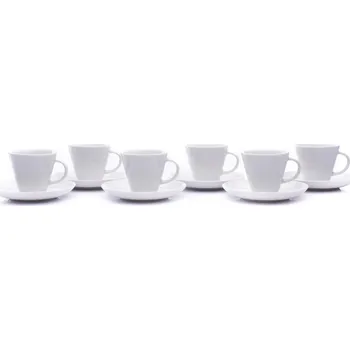 Thun 1794 Tom, šálky a podšálky čajové, 260 ml, bílé, český porcelán, Thun, 6 ks