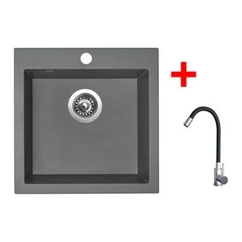 Sinks VIVA 455 Titanium + Elasta nerez/černá