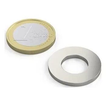 Dekorativní magnet Neodymový kruhový magnet Ø&nbsp;23,5/12 mm, v.&nbsp;2&nbsp;mm, N35, síla 2,4 kg