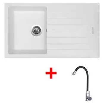 Kuchyňský dřez Sinks PERFECTO 860 Milk + Elasta nerez/černá