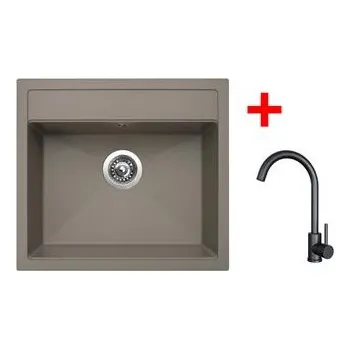 Sinks SOLO 560 Truffle + ARCO černá matná