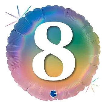 Balónek Kruh - duhový č. 8 - 18"/46cm fóliový balónek nafukovací