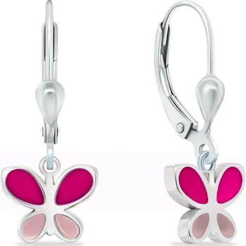 Náušnice Brilio Silver Slušivé stříbrné náušnice Motýlci EA1003W + 2 měsíce na vrácení zboží