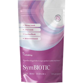 Fitness strava Vitaking SymBIOTIC Fiber 390 g Příchuť: jahoda