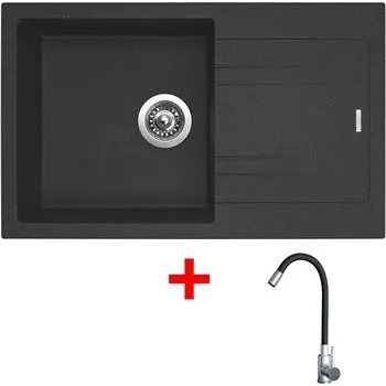 Sinks LINEA 780 Granblack + Elasta nerez/černá
