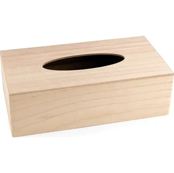 Dřevěná krabička na kapesníky k dekorování pryskyřicí