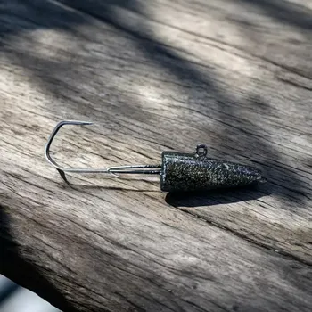 Rybářský háček RYVALURES-JIG HLAVA POLAK VMC 60G-6/0 BLACK-SILVER HOLO 5 KS