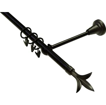 Garnýž Ø 16 jednotyč , černá,komplet LILIE Barva: CE - černá, Délka: 160 cm, typ kroužků: bez kroužků