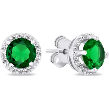 Náušnice Brilio Silver Blyštivé stříbrné náušnice se zirkony EA601WG + 2 měsíce na vrácení zboží