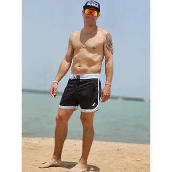 Pánské plavky BoardShorts BejkRoll Outline 3/4 - modrá/černá 36