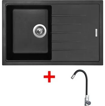 Sinks BEST 780 Pureblack + Elasta nerez/černá