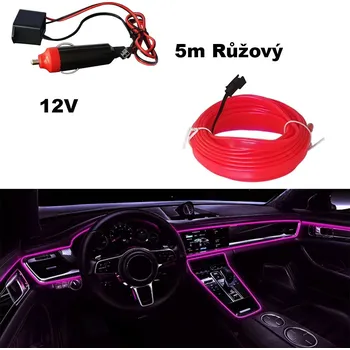 LED páska Světelný pásek 5m interiér růžový