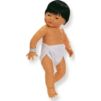 Panenka Panenka - miminko realistické chlapeček Kaiko 45 cm Asiat vlasy černé