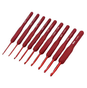 Jehlice Annie's Knit Matný háček se silikonovou rukojetí Velikost: 5.5 mm, I/9