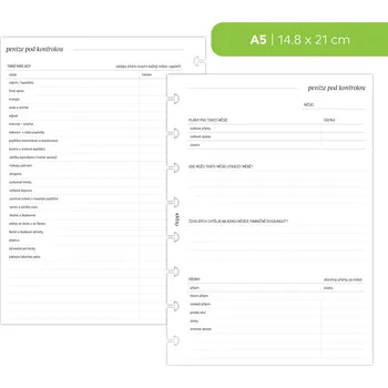 Diář Fleppi Náplň do diáře - Peníze pod kontrolou Vyberte velikost náplně: A5 - 8 disků / Filofax Notebook