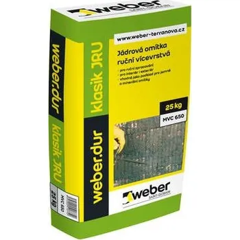 Omítka Cementová jádrová omítka ruční weber dur klasik JRU, 25kg