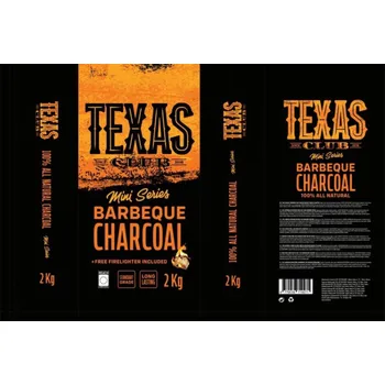 Dřevěné uhlí "Texas Club" ANGL2NEW, 2 kg