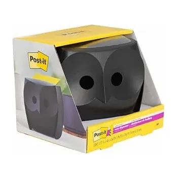 Post-it Dávkovač poznámkových bloků Z-Notes Owl (+2 bloky) černý