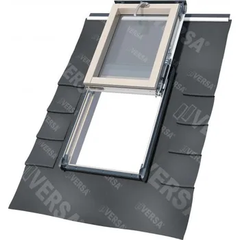 Střešní výlez horní výklop dřevěný 2sklo ISWX+ E2 55x98 ntegr. Lemování AKP