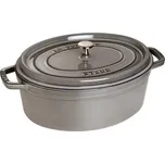 Staub Cocotte hrnec oválný 31 cm/5,5l šedý